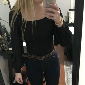 Square neck fitted top